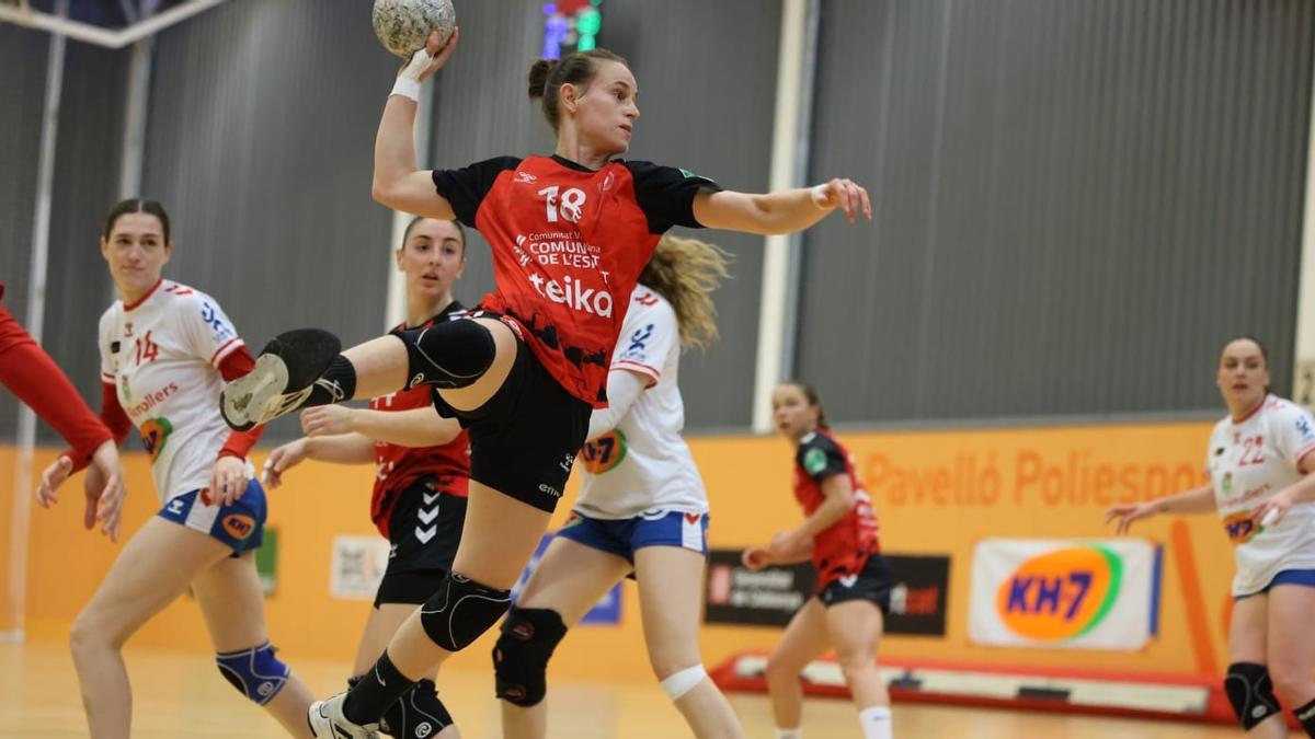 María Pérez en el último partido en Granollers.