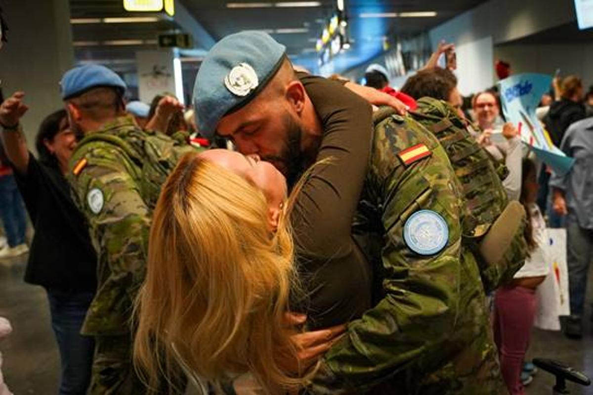 Llegada de la Brigada Líbano a Gando.