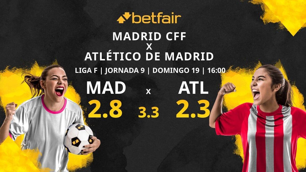 Madrid CFF vs. Atlético de Madrid Femenino: horario, TV, estadísticas, clasificación y pronósticos