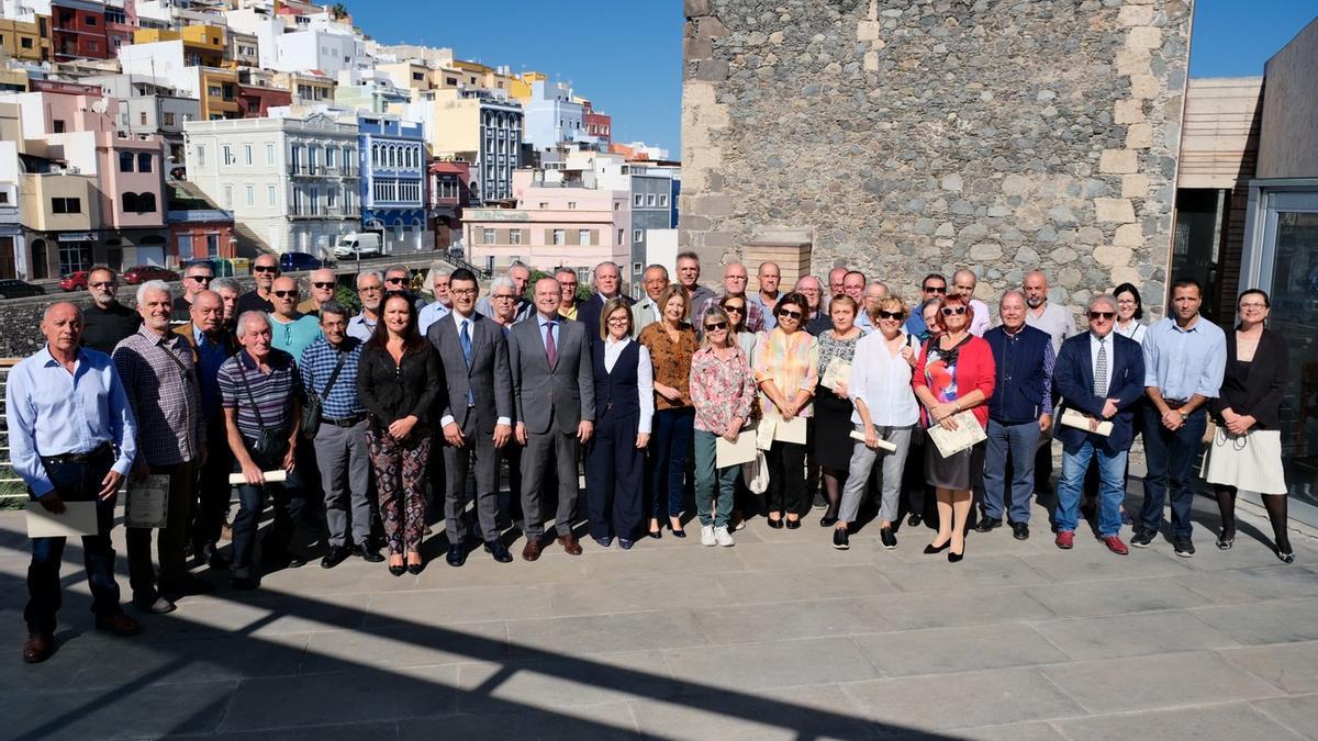 Imagen del homenaje a los trabajadores jubilados del Ayuntamiento de Las Palmas de Gran Canaria.