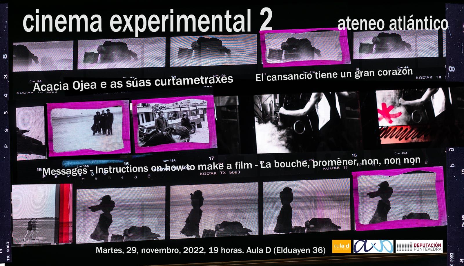 Cartel anunciador de la segunda jornada del ciclo de cine experimental.