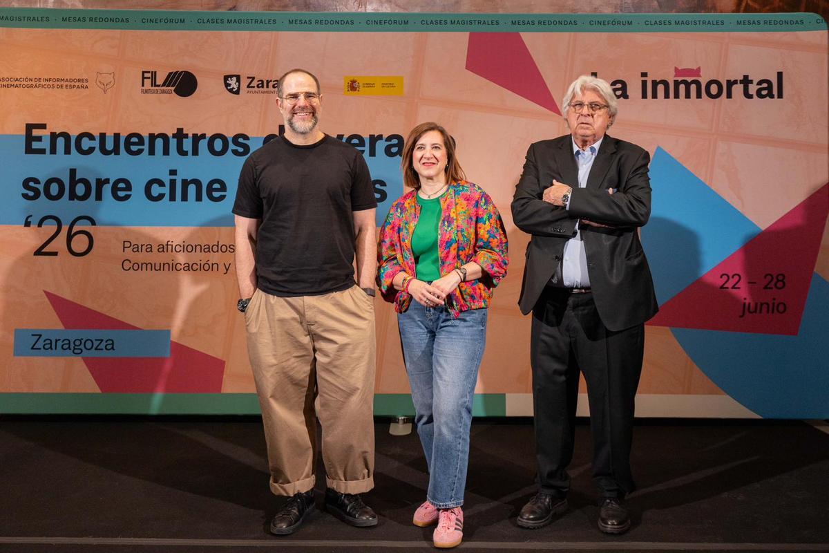 Alberto Rey, Sara Fernández y José María Turmo en el Teatro Principal de Zaragoza.