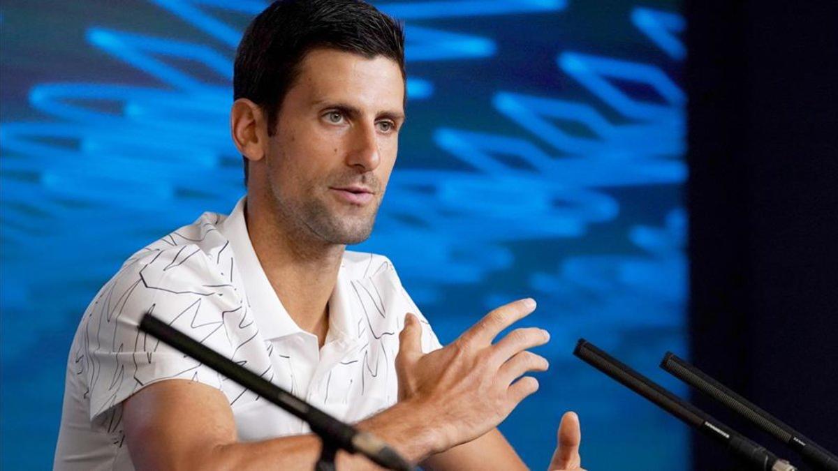 Djokovic, en la rueda de prensa previa a Australia