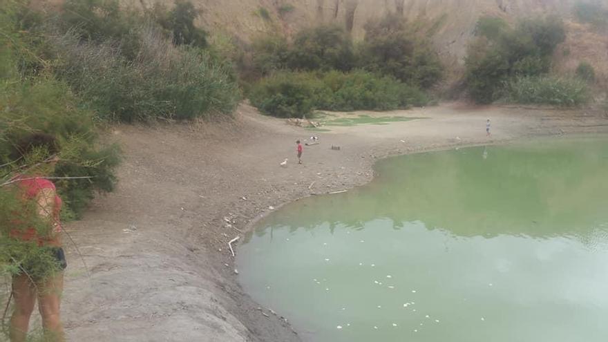 Imagen de la situación en la que se encontraba hace unos días la Laguna de la Barrera.