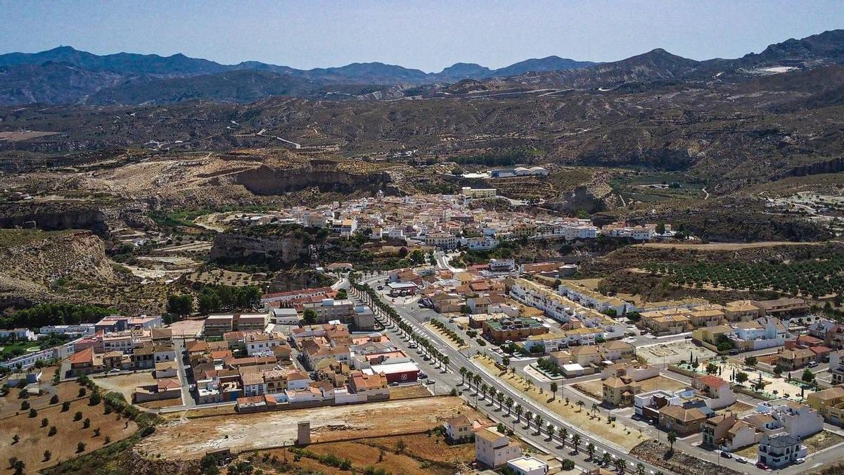 Una vista aérea del municipio de Sorbas.