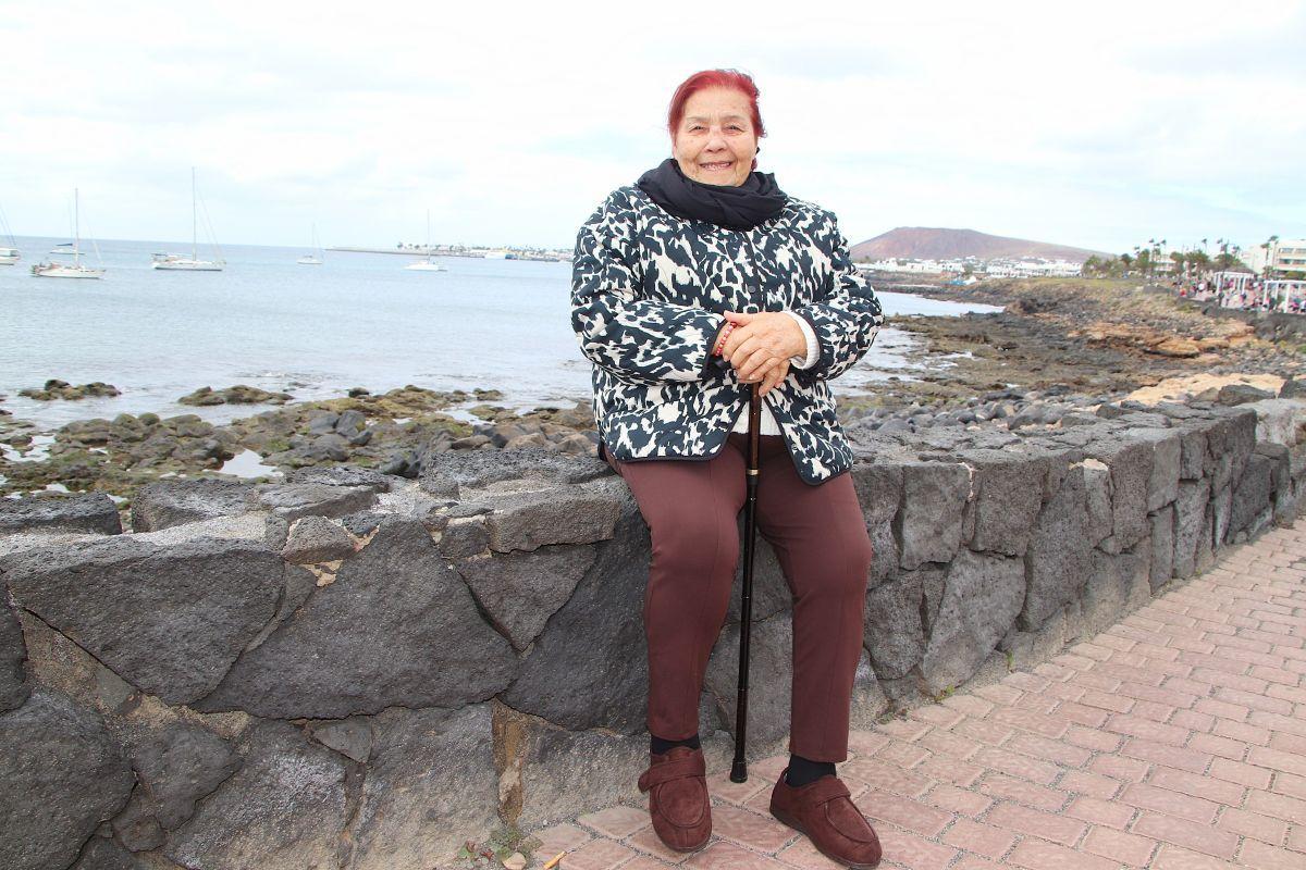 Brígida Camacho, en Playa Blanca, en el municipio lanzaroteño de Yaiza.
