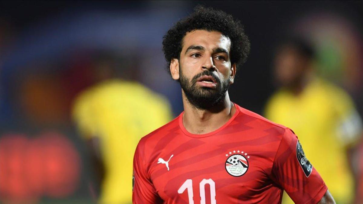 Mohamed Salah con Egipto durante la Copa África 2019