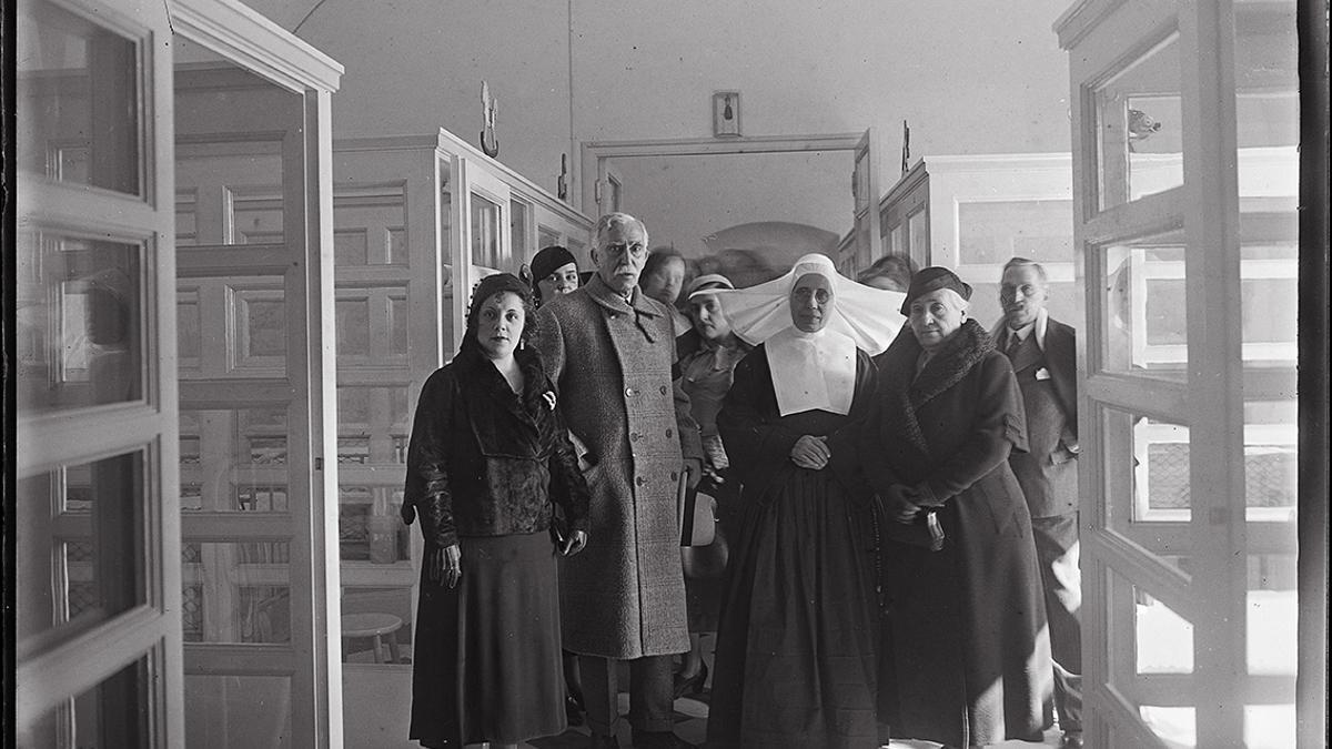 Negatiu El president Francesc Macià a la inauguració de la Clínica Infantil de l’Hospital de les Comarques Gironines, 22 de març de 1933.