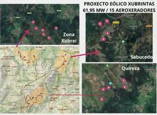 Un nuevo eólico entre A Estrada y Cerdedo afecta al hábitat de los caballos de Sabucedo