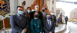 Oración por la paz en Ucrania en el Encuentro de los tres pasos de la hermandad Agustina de Alicante