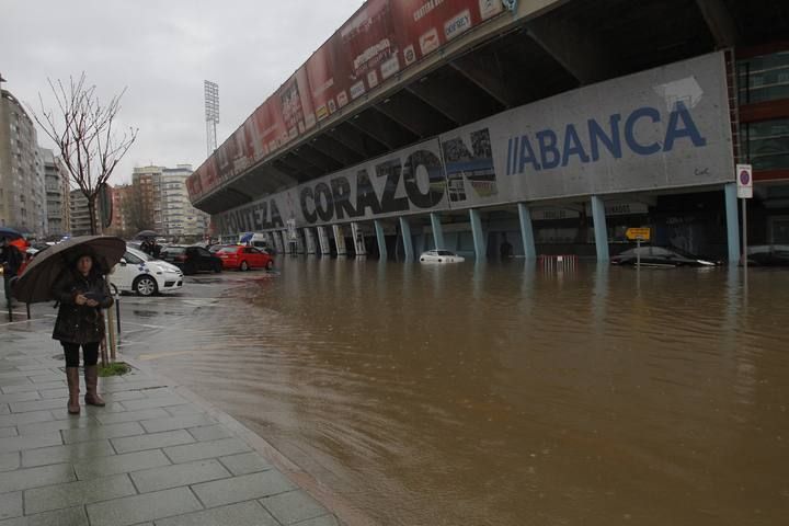 El temporal en Vigo