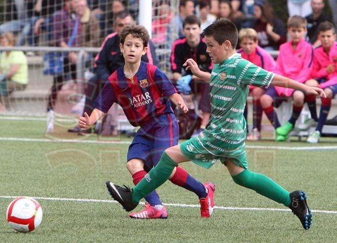 El benjamín del FC Barcelona campeón de liga