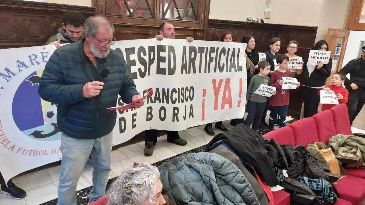 Una de las protestas plenarias del CF Mare Nostrum.