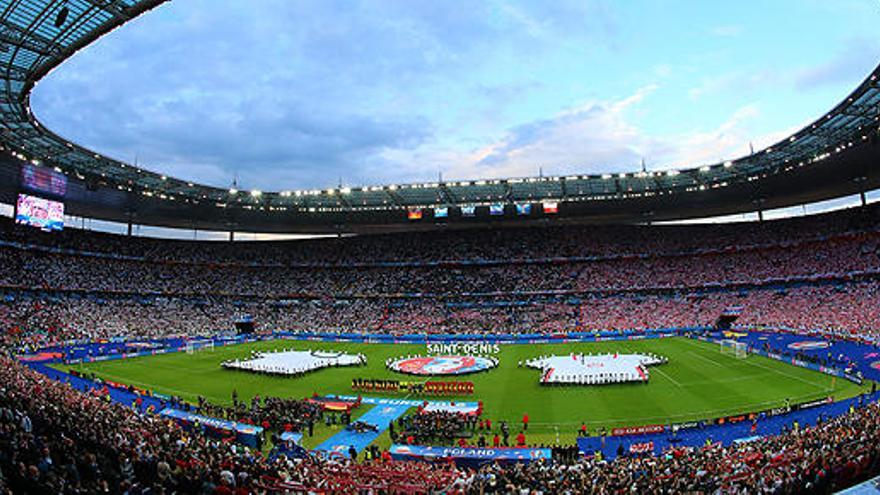 Vista del Stade de France en un partido de la Eurocopa.