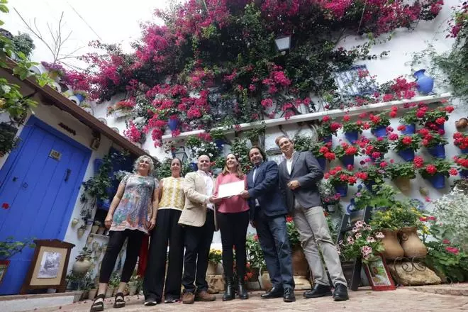 La buganvilla de la calle Guzmanas 7 recibe el premio de planta singular de los Patios de Córdoba
