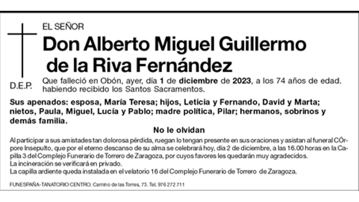 Alberto Miguel Guillermo de la Riva Fernández