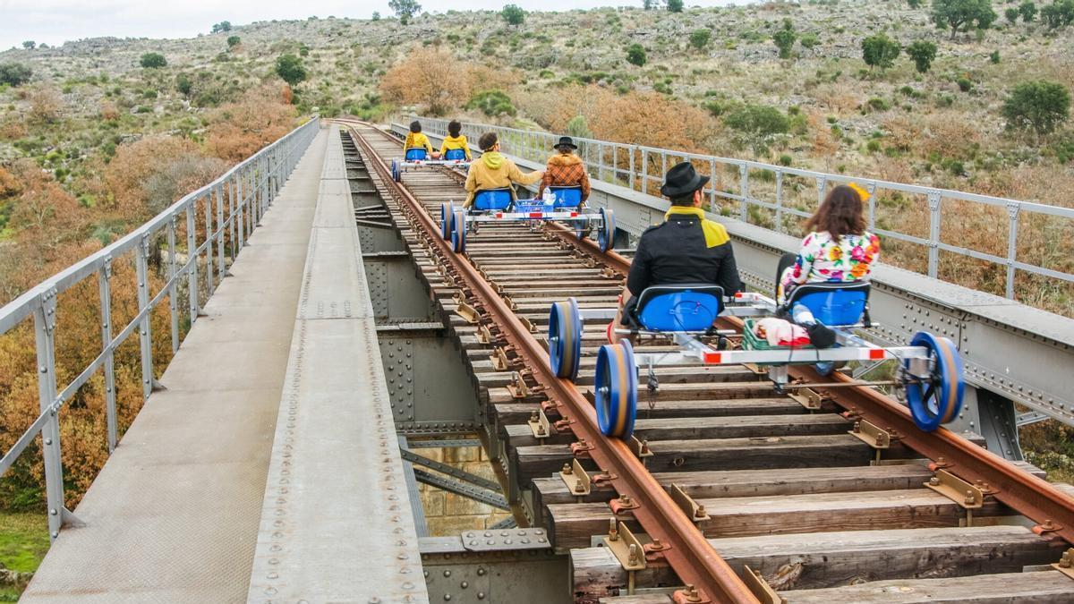 Un tramo del Rail Bike Marvão.