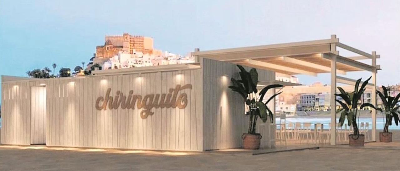 Así serán los chiringuitos de Peñíscola, tras 20 años sin esta oferta en la playa, según el diseño aprobado por el consistorio.