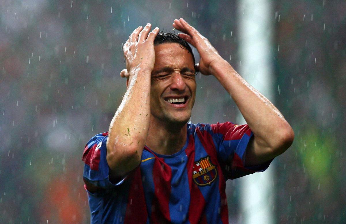 Juliano Belletti, cuando fichó por el Barça junto a Txiki Begiristain y Joan Laporta
