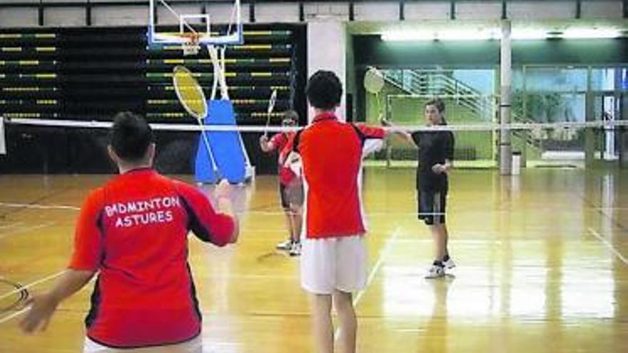 Uno de los partidos disputados en Langreo. / federación asturiana de bádminton