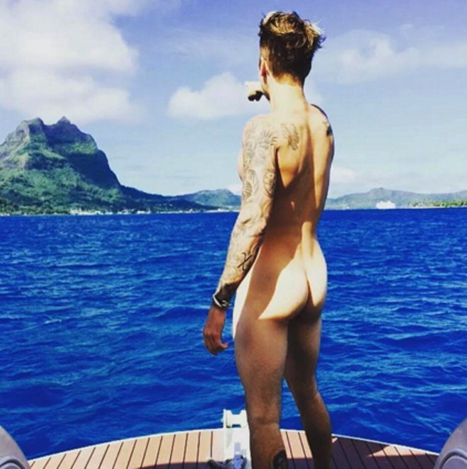 Justin Bieber desnudo en Instagram en 2015