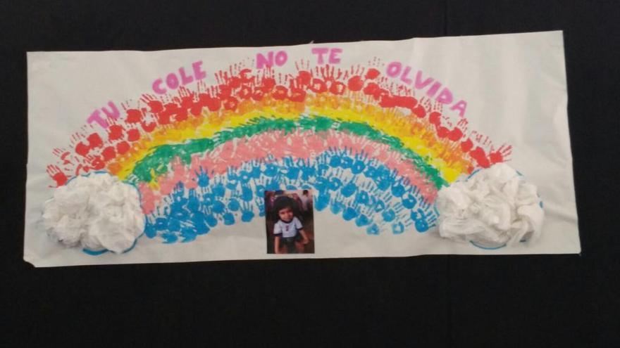 Cartel hecho en el colegio para el homenaje a Natalia