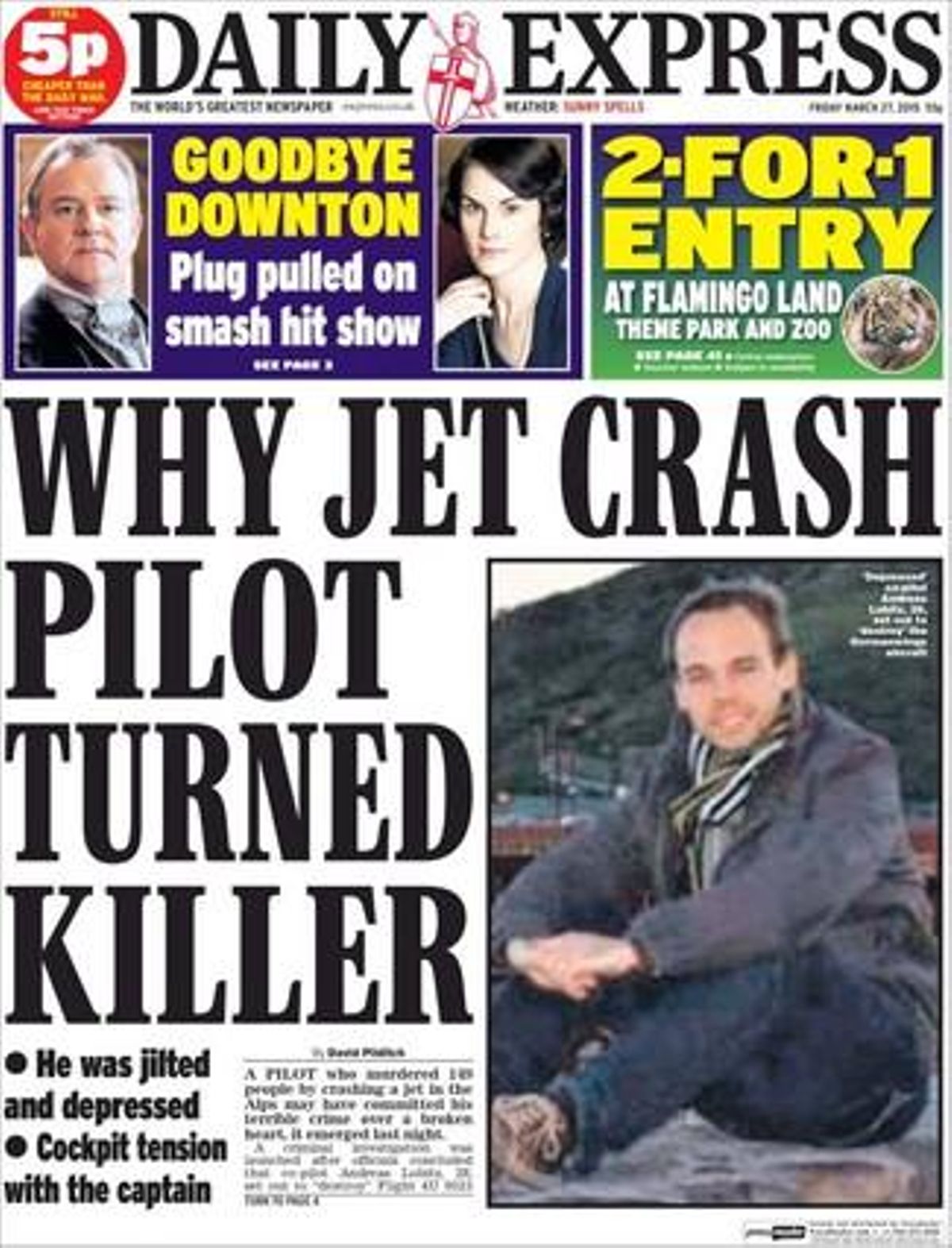 Portada del diari anglès ’Daily Express’.