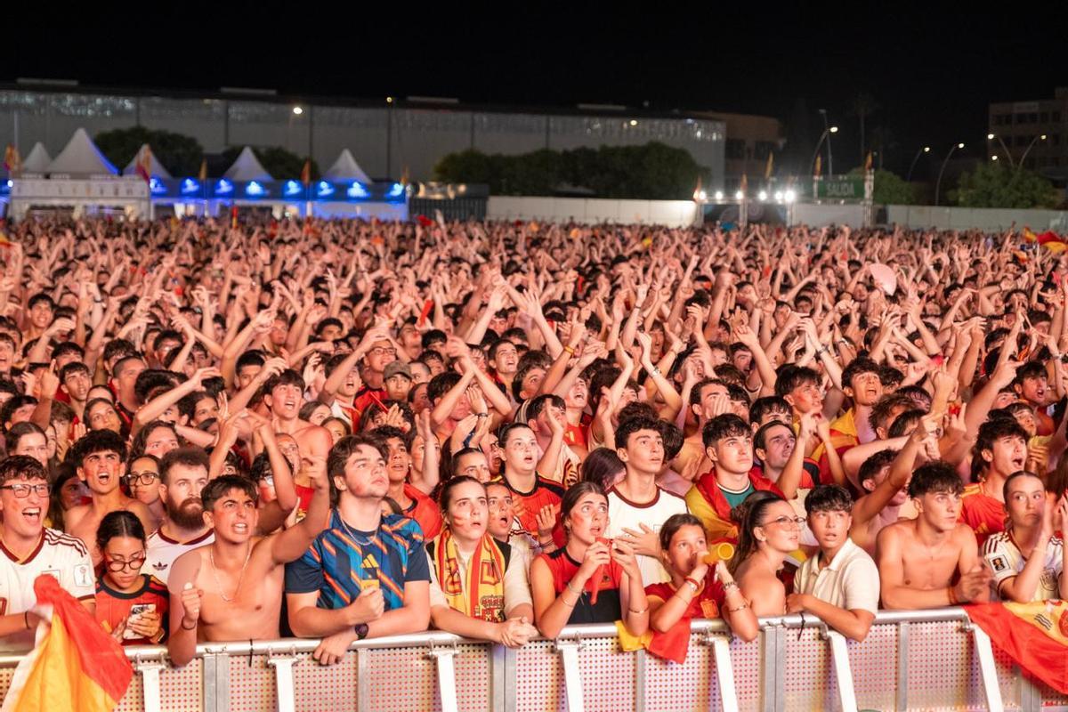La final del Mundial en Mallorca: La 'fan zone' de España en Son Fusteret