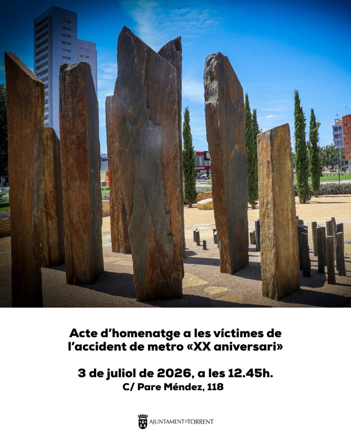 El cartel anunciador del acto.