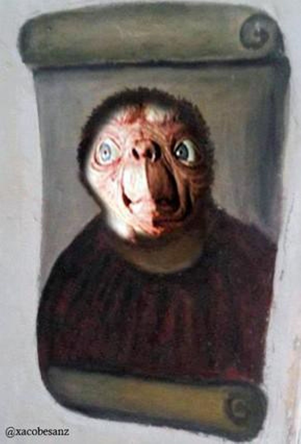 L’’eccehomo’, amb la cara d’ET.