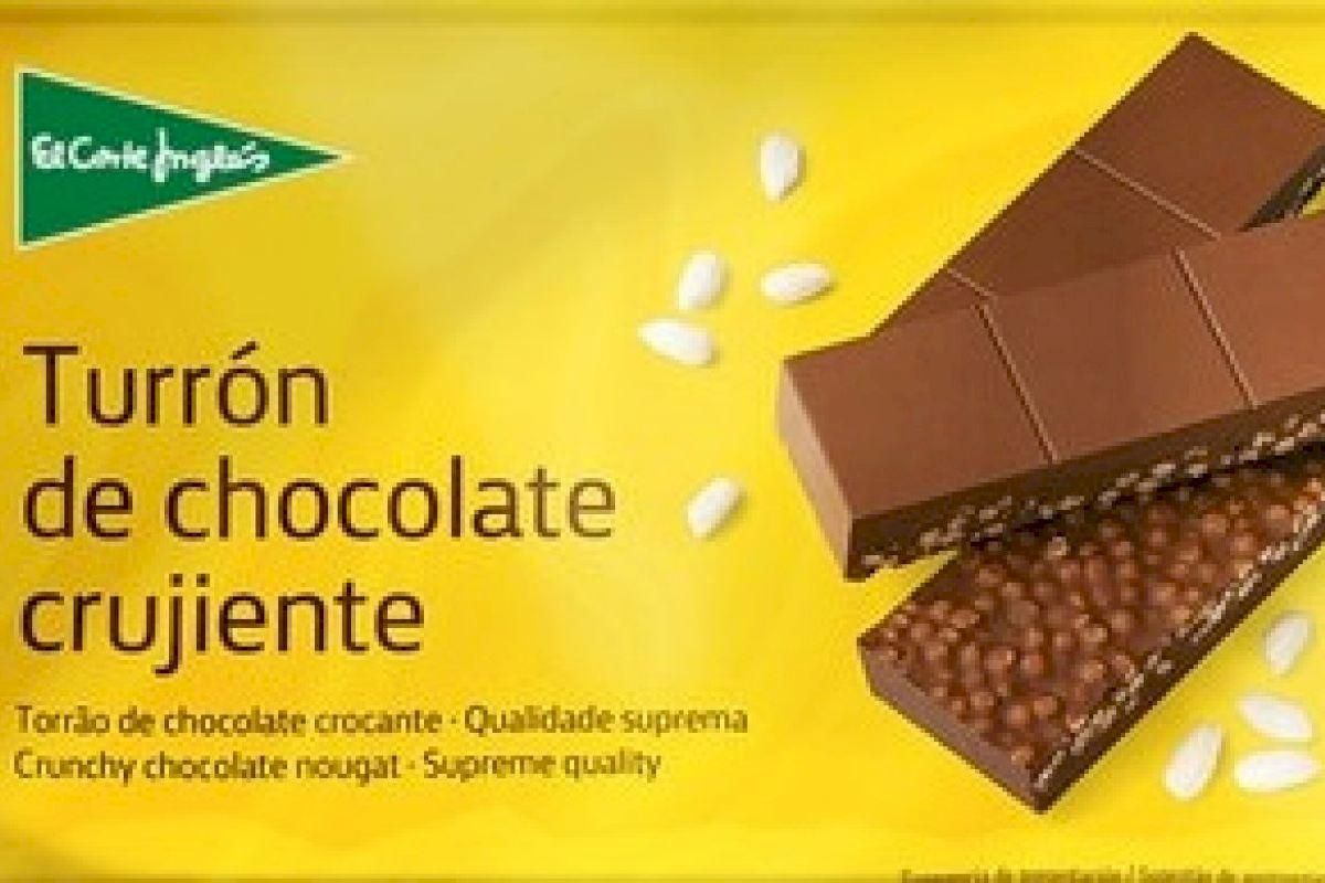 Turrón de chocolate crujiente de El Corte Inglés.