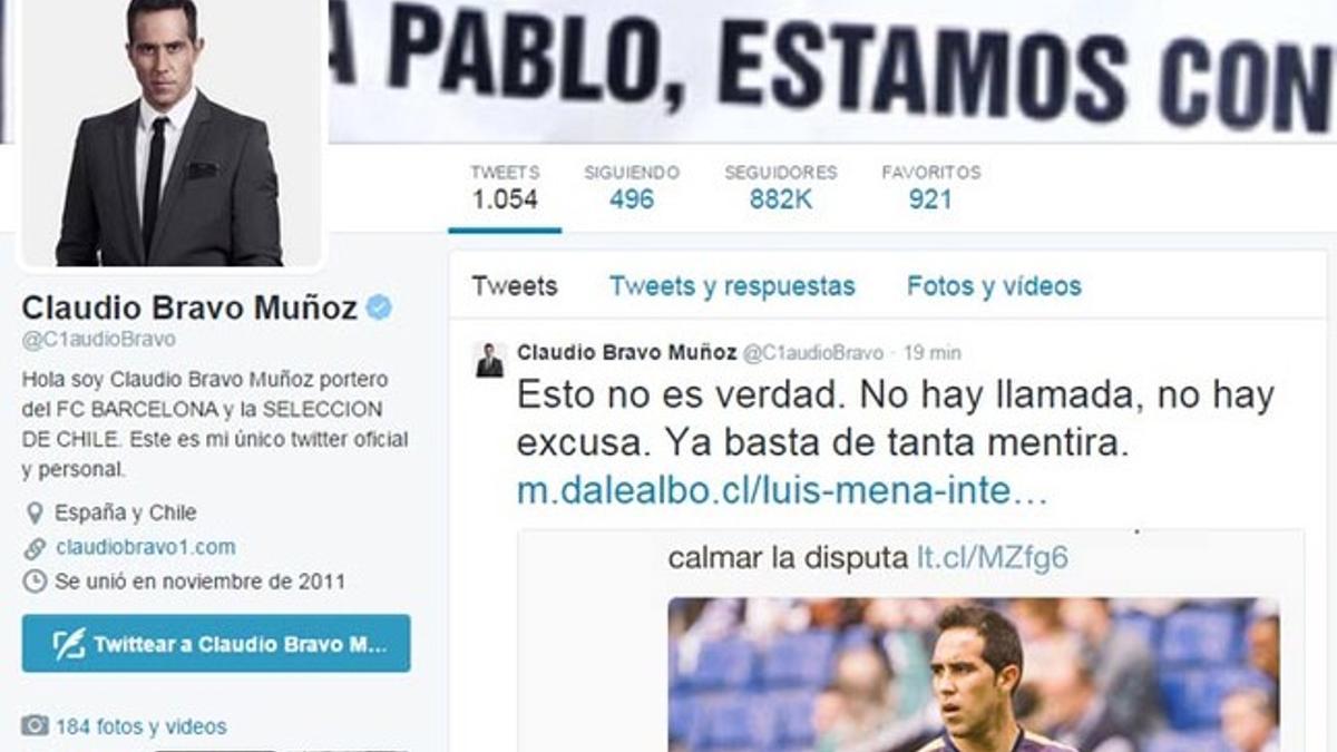 El tweet de Claudio Bravo