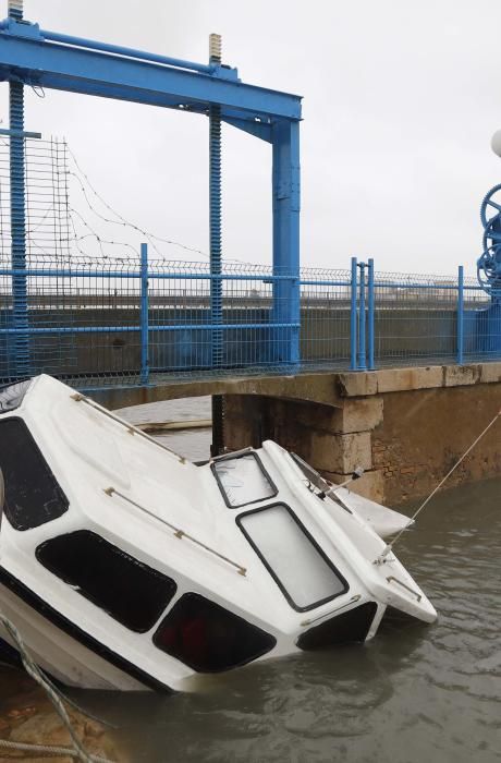 temporal maritimo y de viento en la ribera