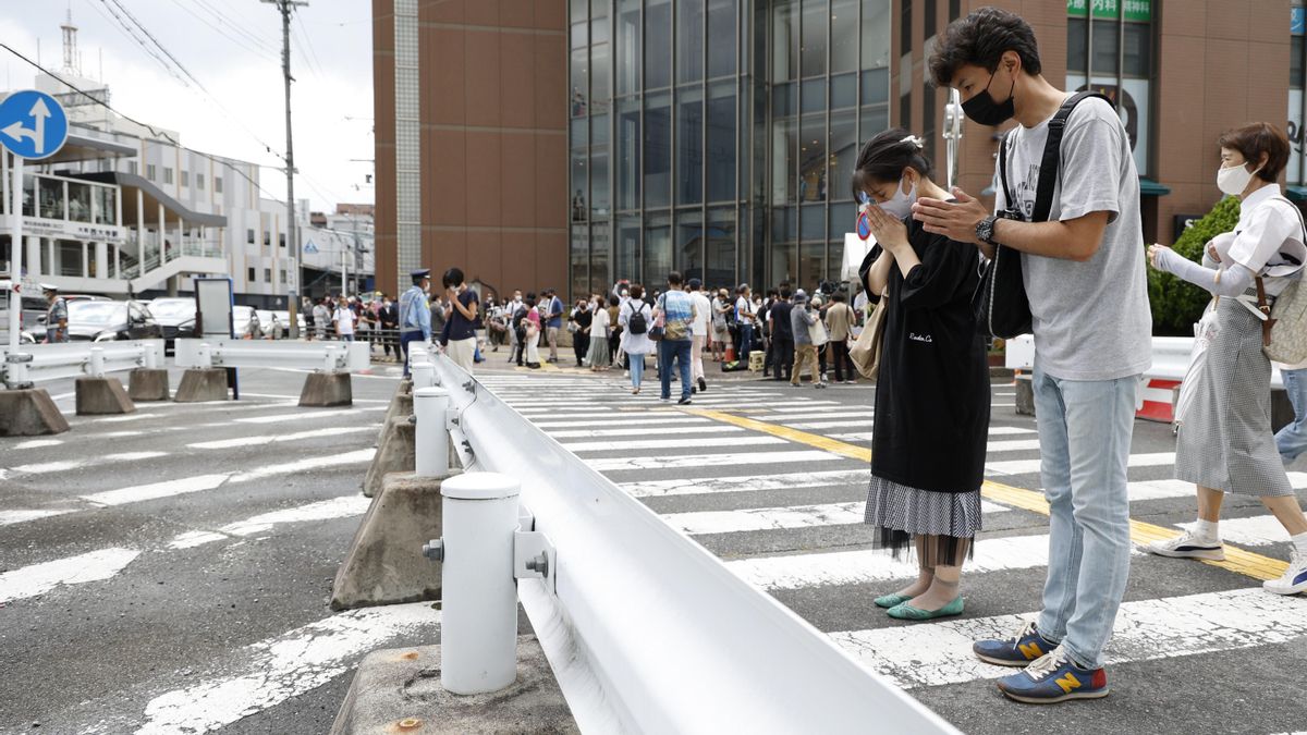 Memorial por el asesinato del exprimer ministro japonés Shinzo Abe.