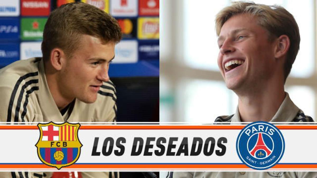 De Jong y De Ligt, los deseados por Barça y PSG