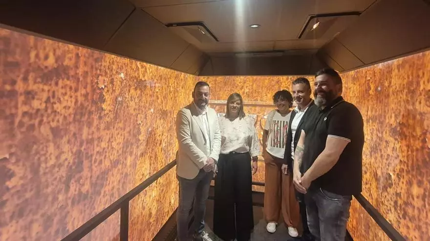 VÍDEO: Inauguración de la nueva cámara inmersiva del Pozo Santa Bárbara de Turón (Mieres), un viaje virtual y sensorial al interior de la mina