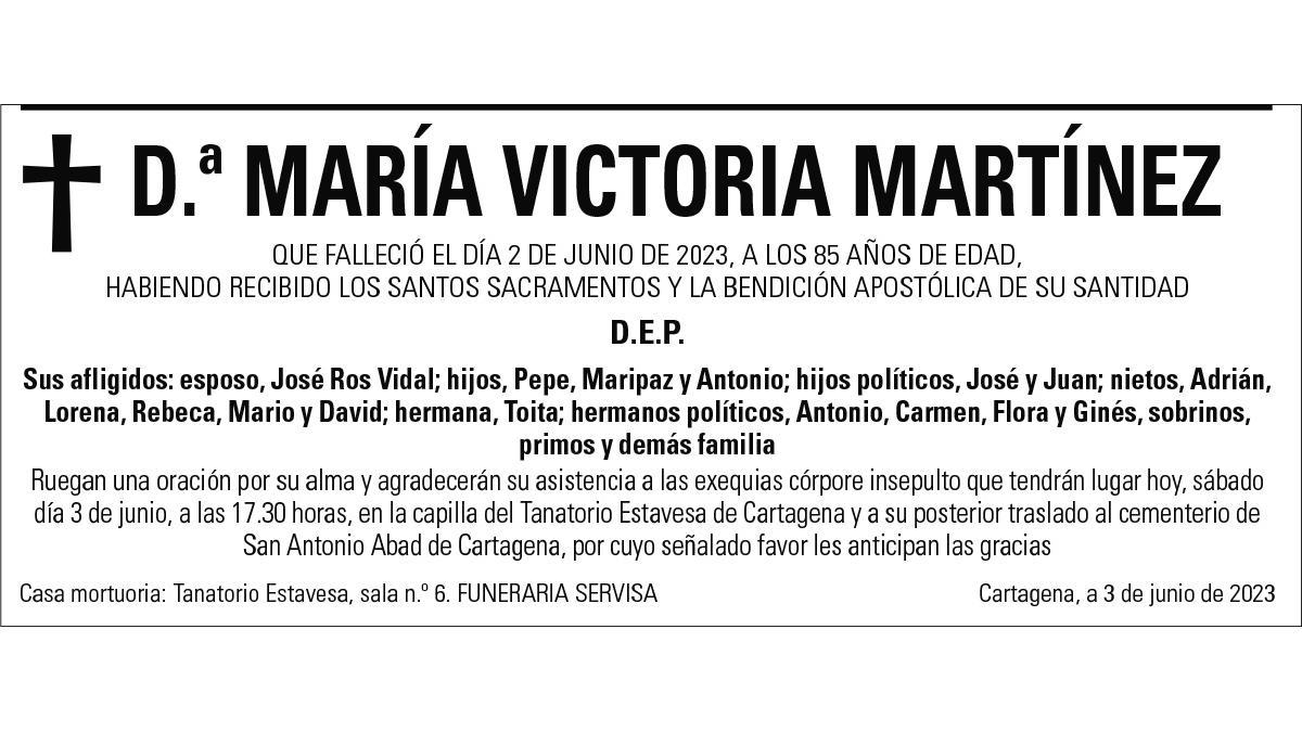 Dª María Victoria Martínez