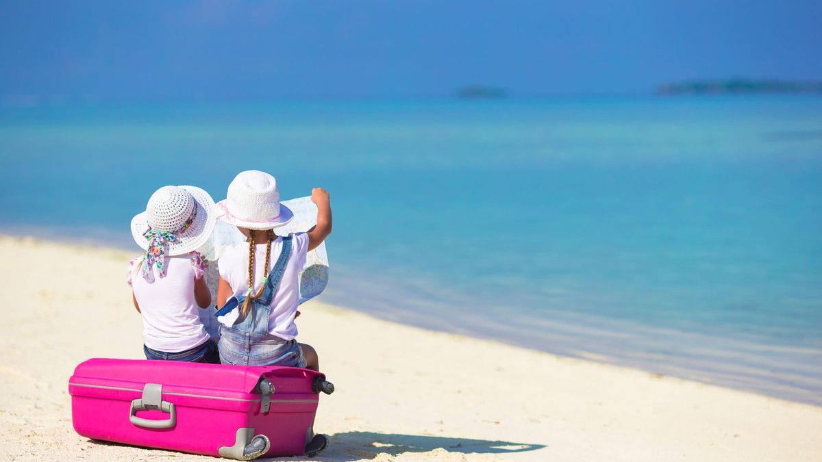 Niñas en la playa