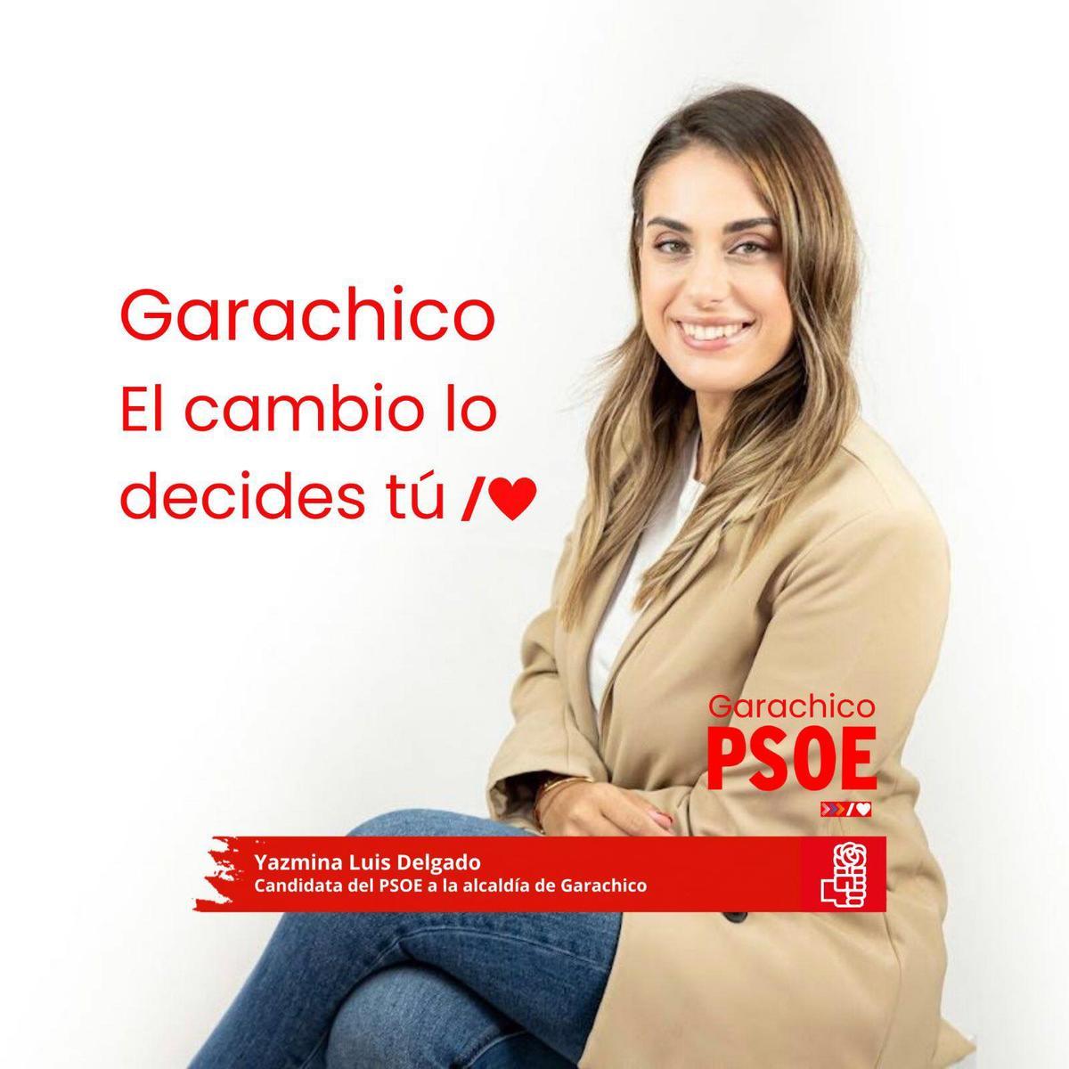 la candidata garachiquense Yazmina Luis (PSOE)