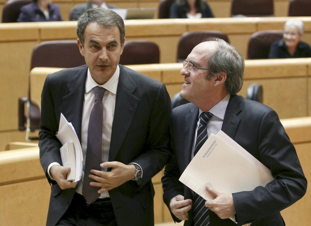 Una imagen de archivo de José Luis Rodríguez Zapatero y Ángel Gabilondo.