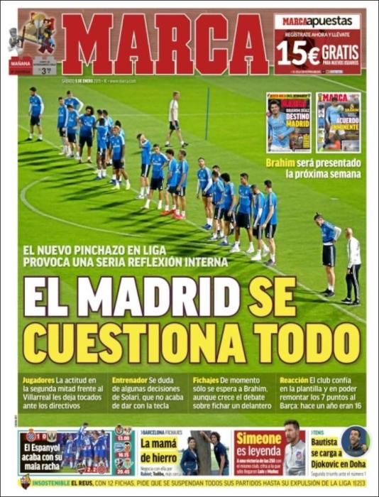 Portada MARCA sábado 5 enero 2019