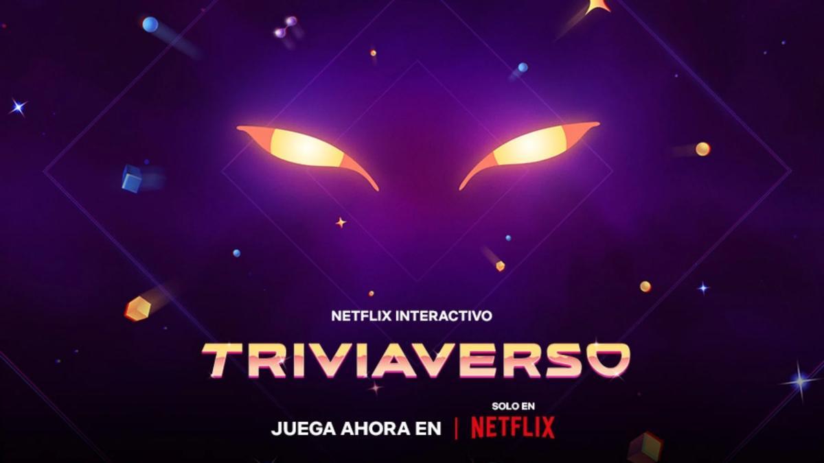 La pantalla que anuncia el Triviaverso de Netflix