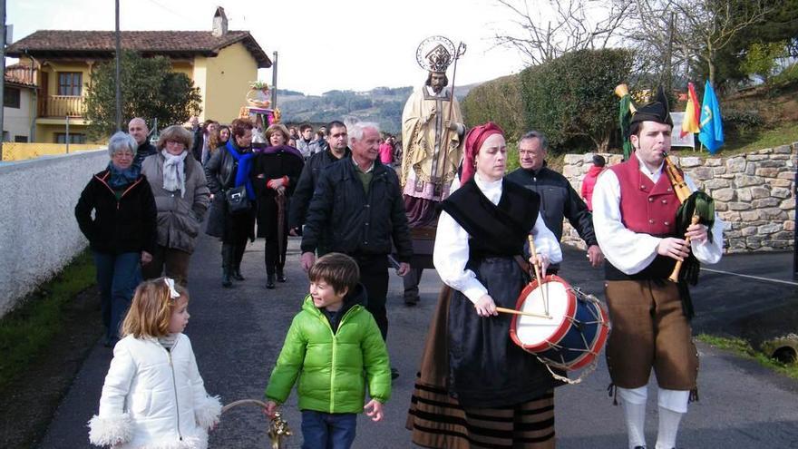 La procesión de San Blas en Casquita.