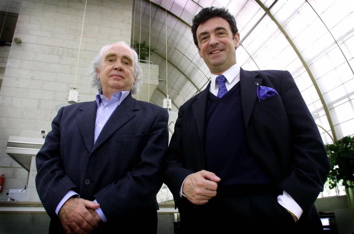 Miguel Ángel Gómez-Martínez con el compositor Antón García Abril en 2001.