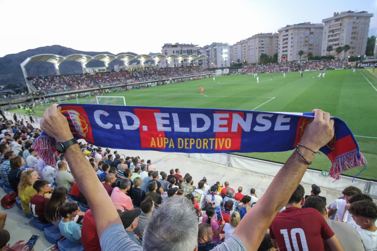 Panorámica del Nuevo Pepico Amat durante la final frente al Castilla en la que Elda selló el ascenso a Segunda División.