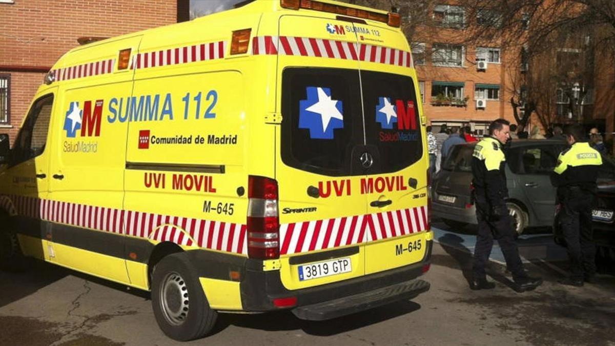 Una ambulancia del Samur, en Madrid.