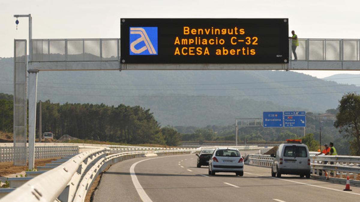 Tramo de la autopista C-32 entre Tordera y Palafolls