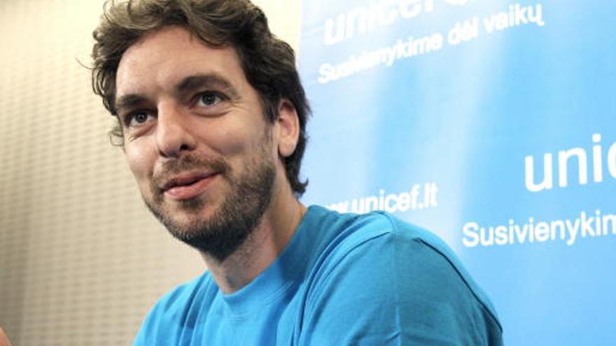 Pau Gasol, embajador de Unicef en un acto que se celebró en la ciudad lituana de Kaunas.