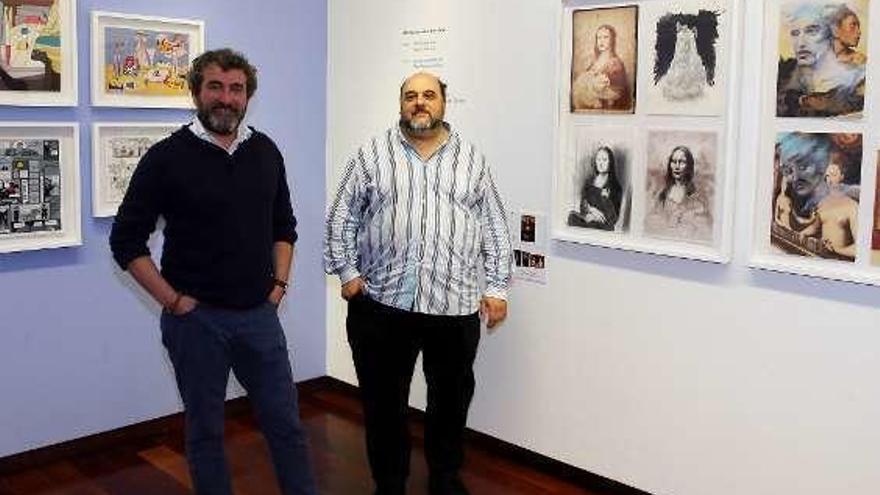 Douar (izq.) y Mensuro (der.), junto a la exposición. // M.G.Brea