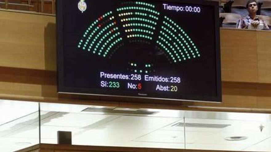 Varios senadores se dedican a inmortalizar con sus cámaras el final de la votación.